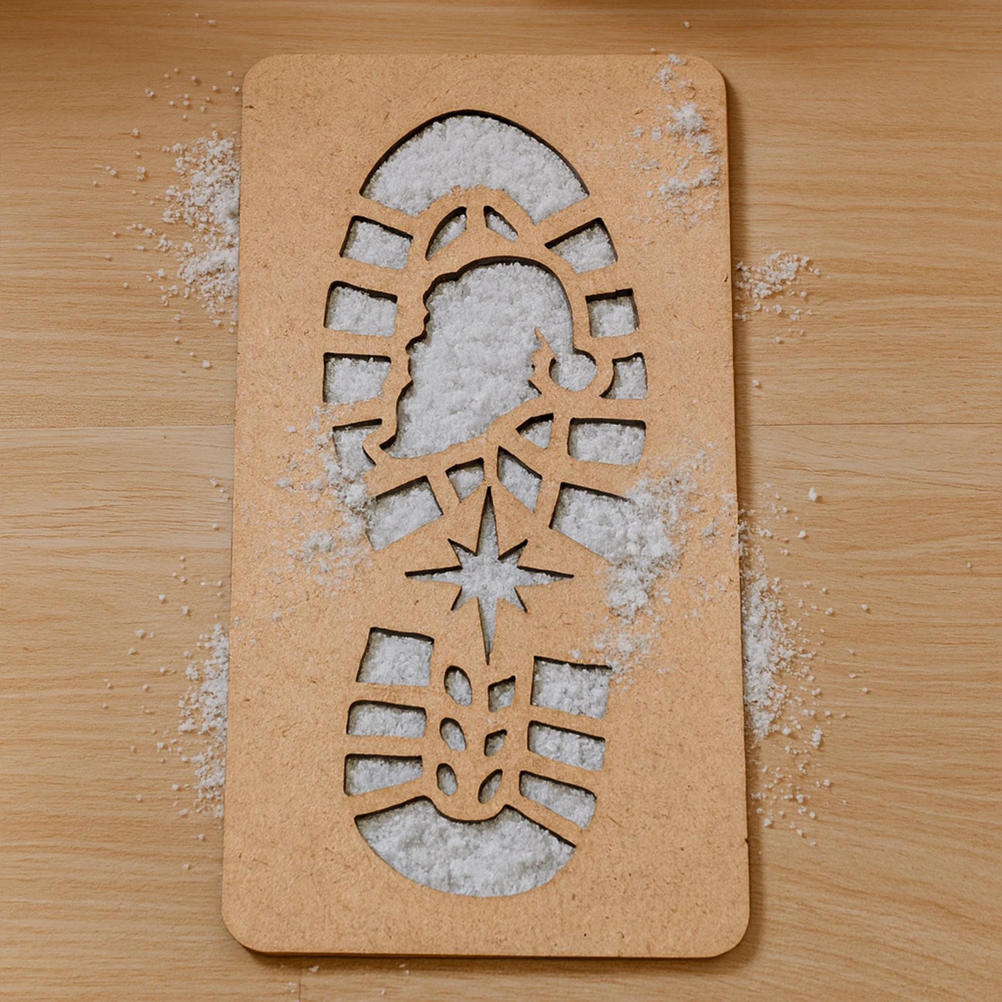 Santa Boot Print Stencil Template  Reusable Footprint Stencil for Fake Snow or Flour  Santa Footprints Decoration for Christmas Morning
