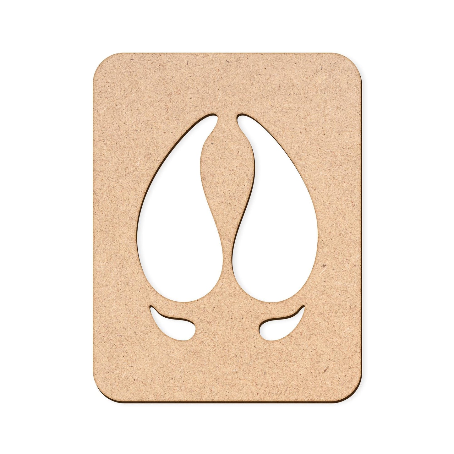 Reindeer Hoof Stencil  Reusable Reindeer Footprint Template for Fake Snow or Flour  Christmas Footprint Decoration for Christmas Morning