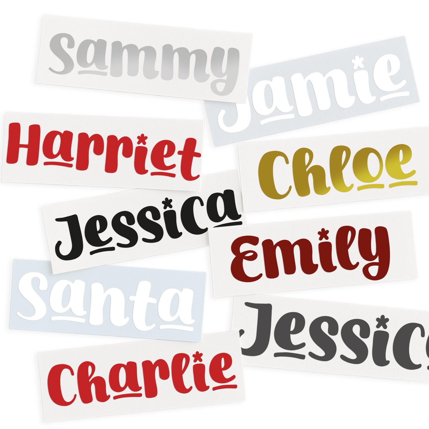 Personalised Christmas Name Sticker - Font 6: Bubbly Festive Custom Name Label for Gifts, Boxes & Decorations | Magical Christmas Font