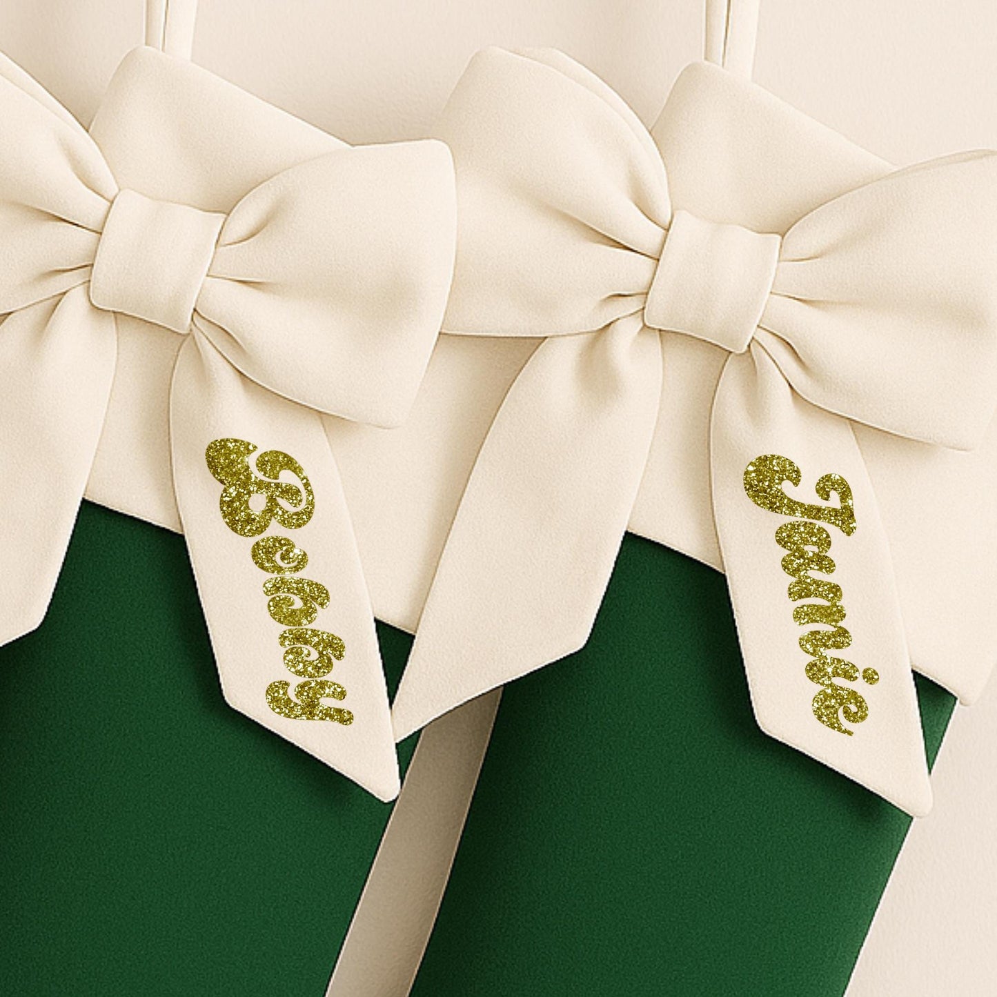 Personalised Christmas Name Iron On Sticker  Font 1 | Festive Retro Custom Heat Transfer Vinyl for Christmas Stockings, Santa Sacks & Gifts