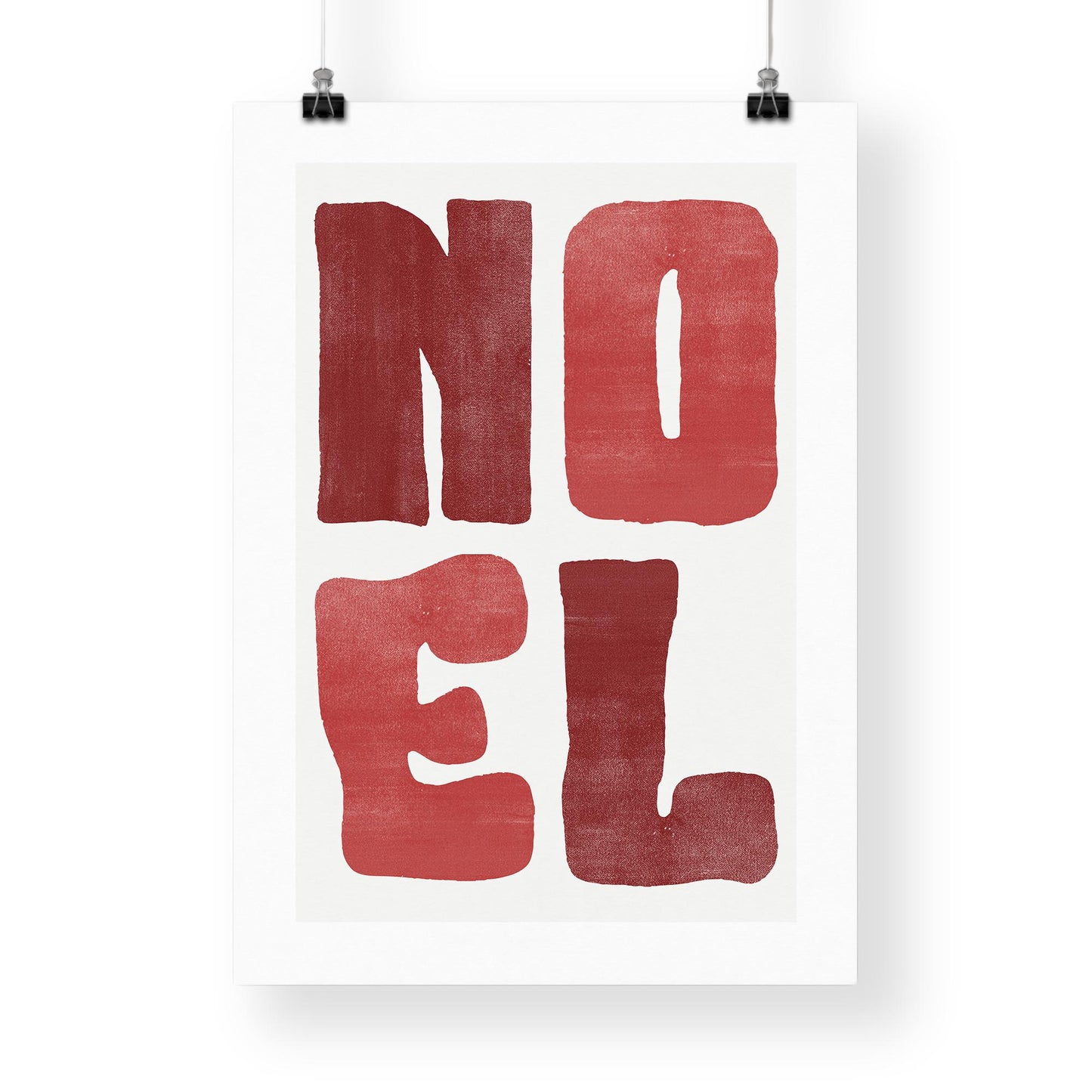 Christmas Typography Wall Art  Red Christmas Noel Print  Minimal Modern Holiday Poster  Festive Decoration | Seasonal Home Decor
