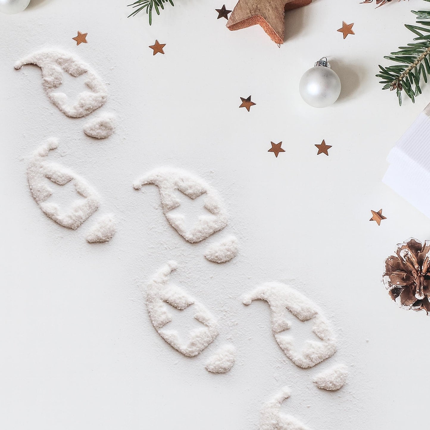 Elf Footprints Stencil for Snow  Tiny Elf Tracks  Reusable Christmas Decoration for Naughty Elf Scenes  Christmas Elf Footsteps Template