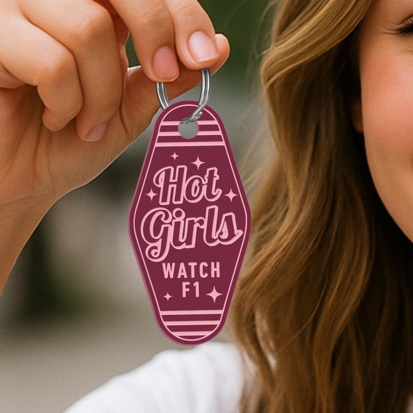 Formula 1 Keyring  F1 Gift for Her | Hot Girls Watch F1 | Motel Style Keychain