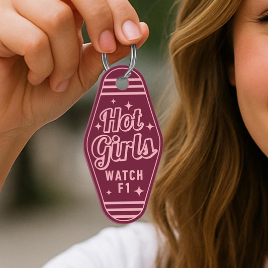 Formula 1 Keyring  F1 Gift for Her | Hot Girls Watch F1 | Motel Style Keychain