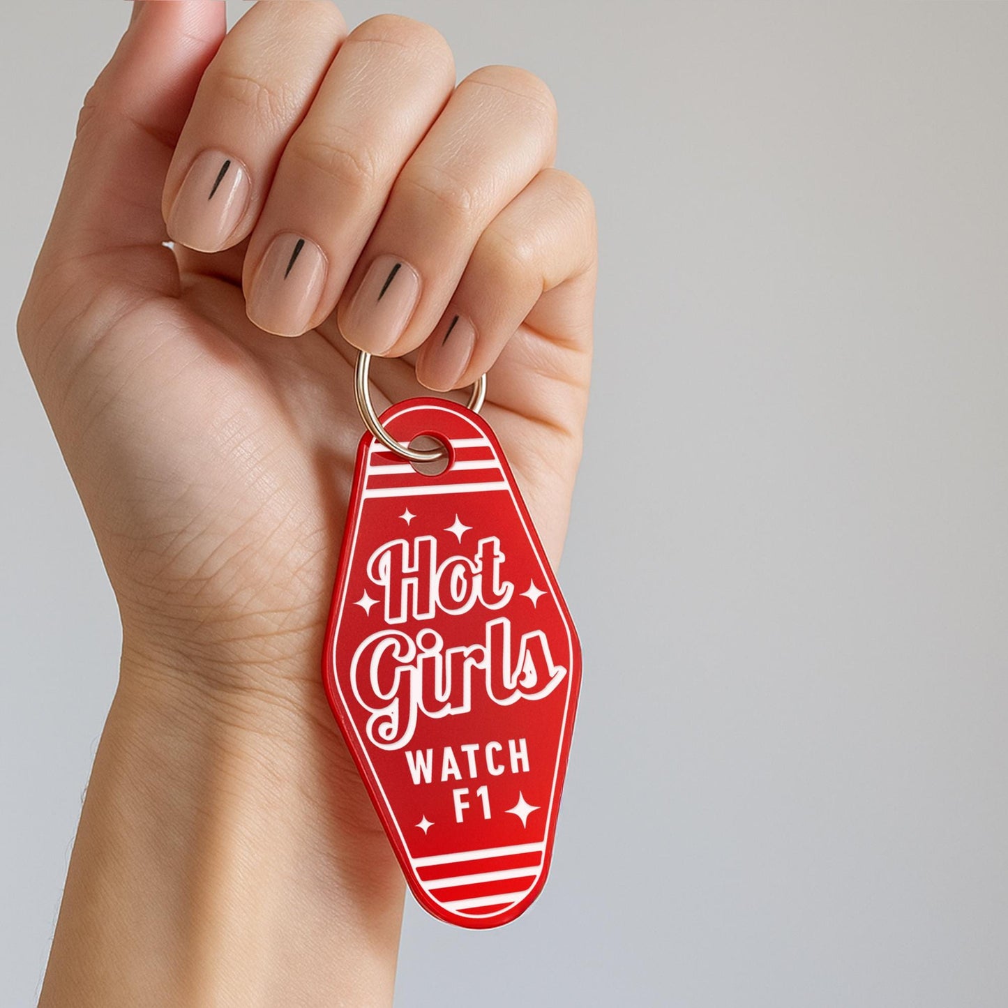 Formula 1 Keyring  F1 Gift for Her | Hot Girls Watch F1 | Motel Style Keychain