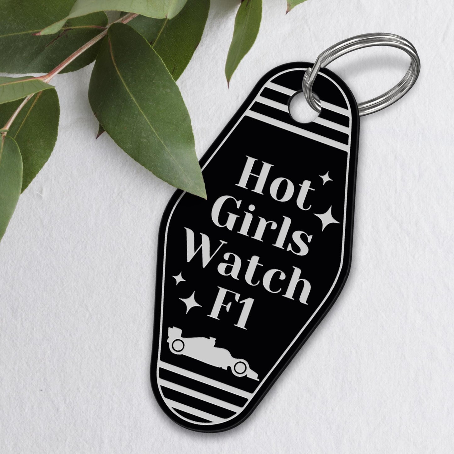 Formula 1 Keyring  Hot Girls Watch F1 Motel-Style Keychain | Racing Gift for Her