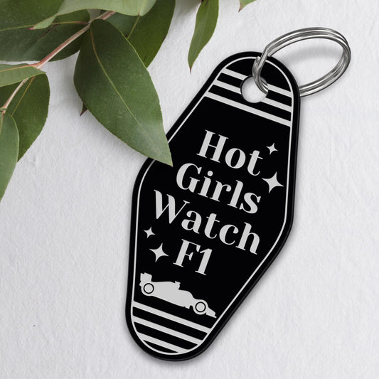 Formula 1 Keyring  Hot Girls Watch F1 Motel-Style Keychain | Racing Gift for Her
