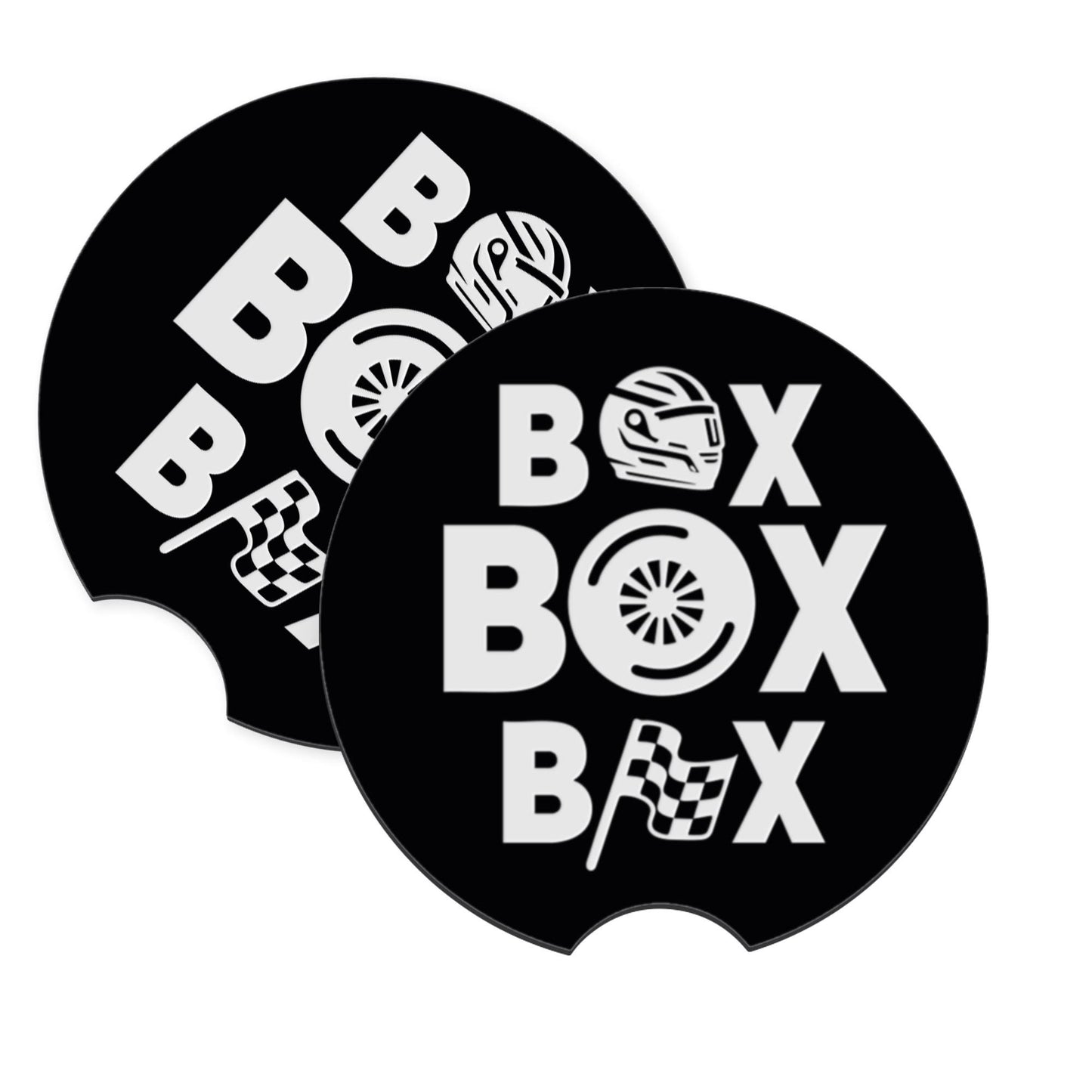 F1 Inspired Car Coaster Set | Box Box | Cup Holder Inserts | Formula 1 Gift