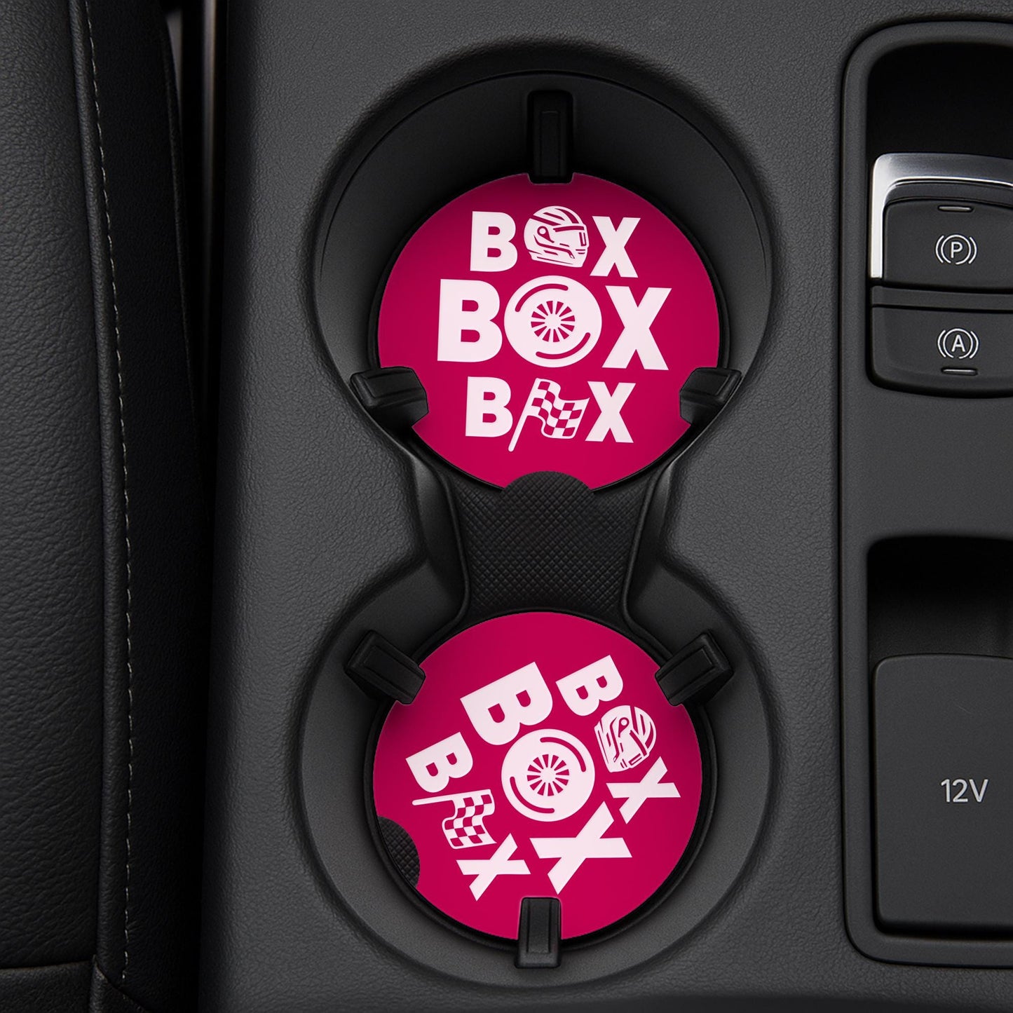 F1 Inspired Car Coaster Set | Box Box | Cup Holder Inserts | Formula 1 Gift