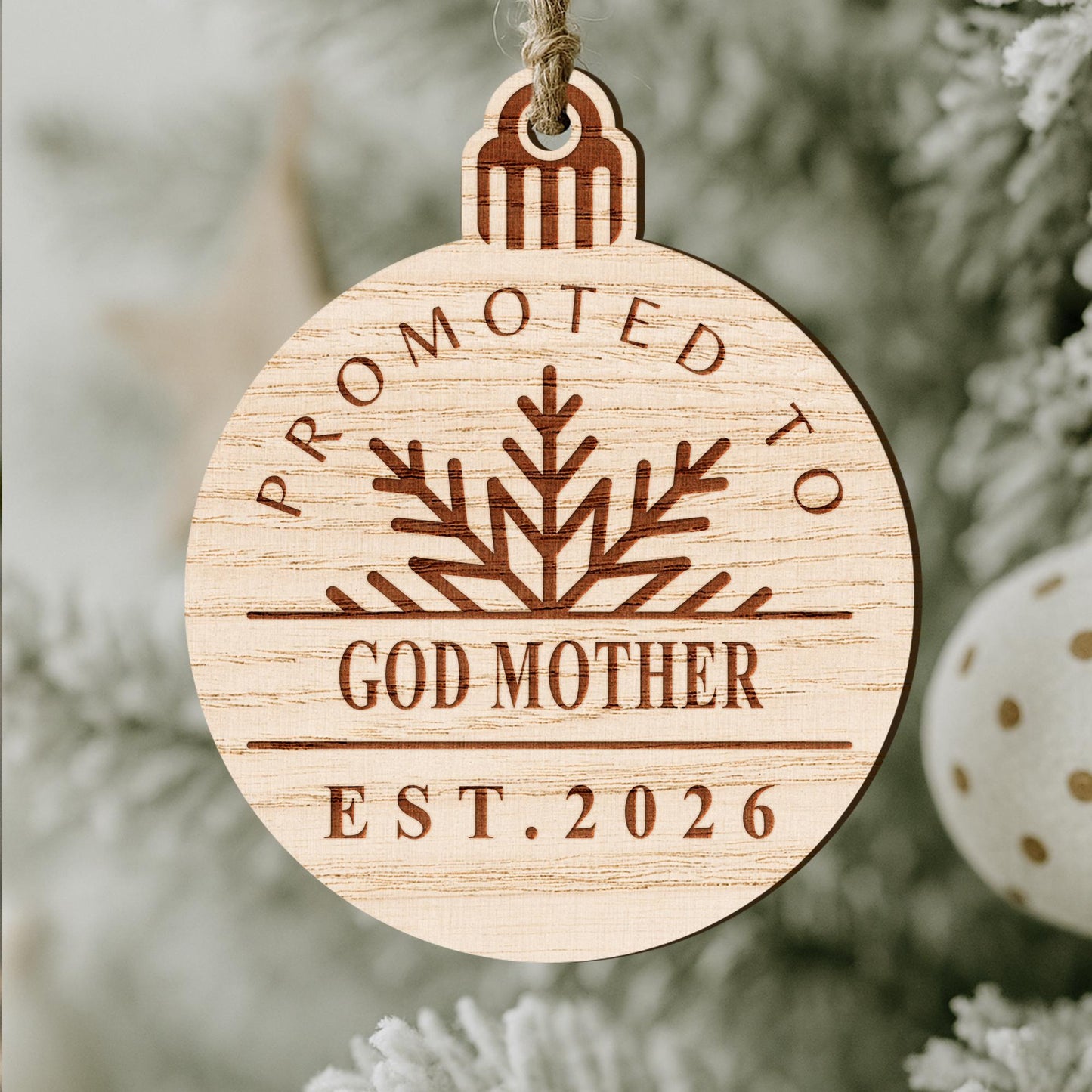 Personalised Baby Announcement Christmas Gift Bauble - Custom Pregnancy Reveal Christmas Ornament