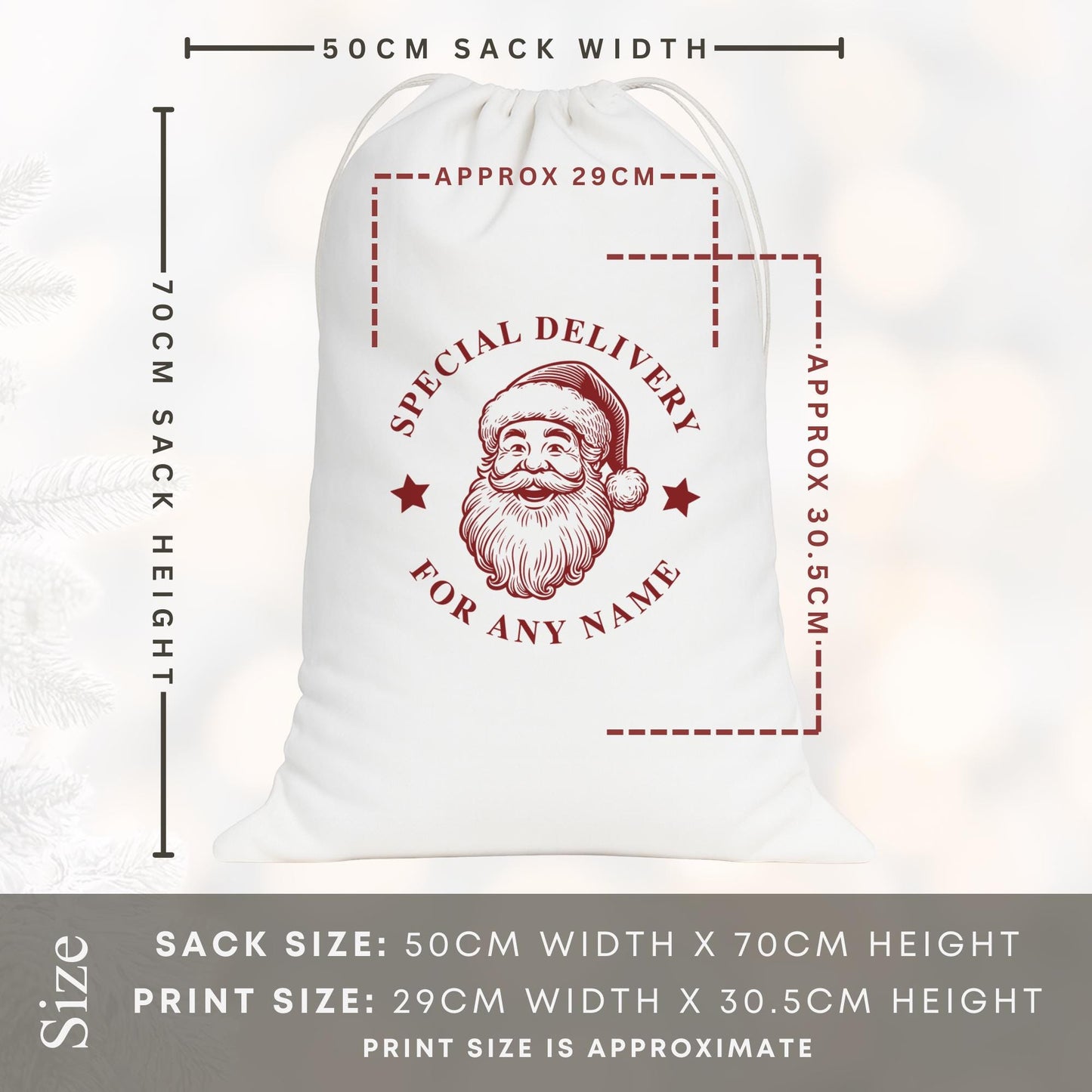 Personalised Santa Sack | Custom Christmas Special Delivery Santa Gift Bag