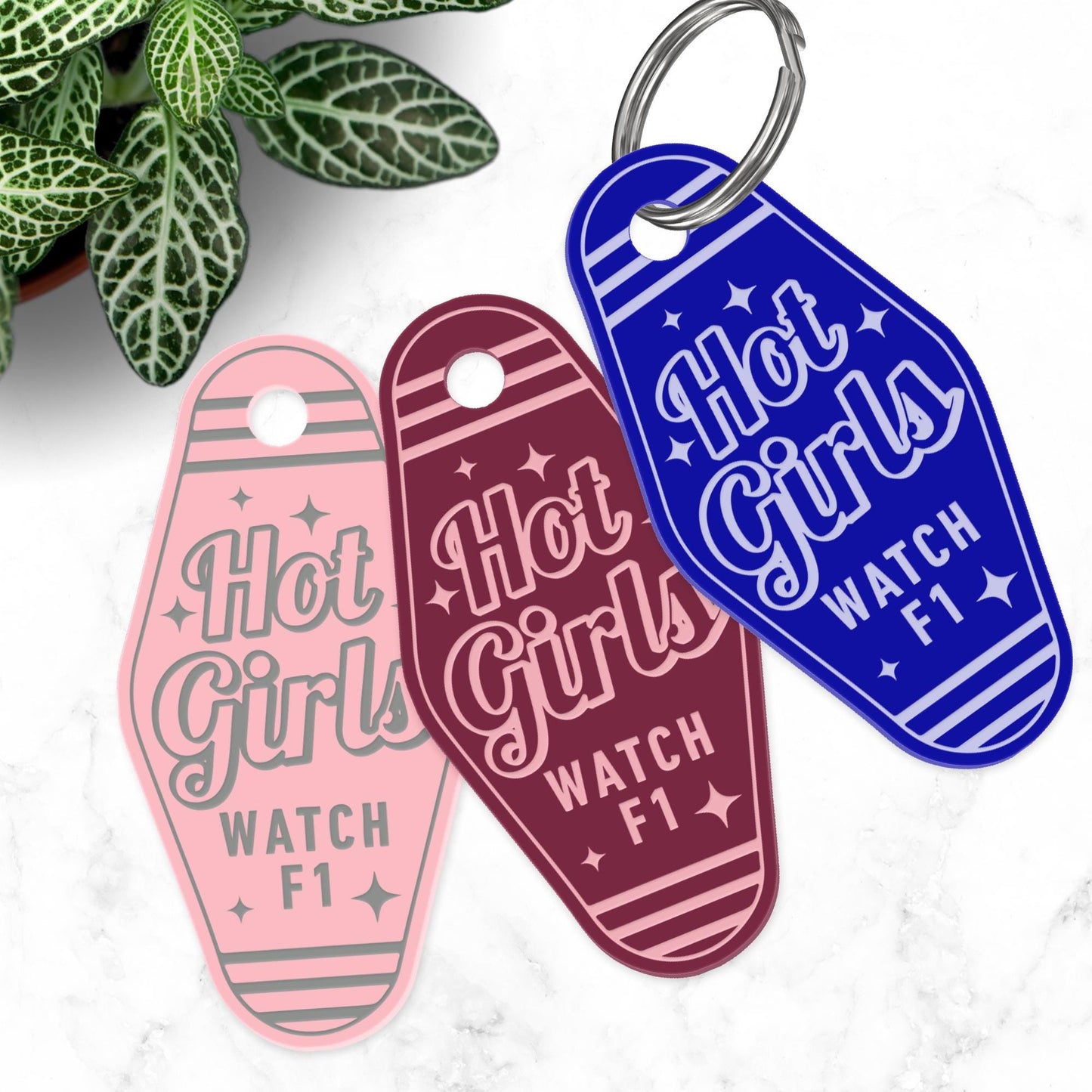 Formula 1 Keyring  F1 Gift for Her | Hot Girls Watch F1 | Motel Style Keychain