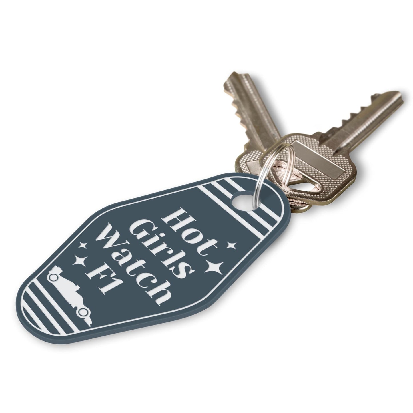 Formula 1 Keyring  Hot Girls Watch F1 Motel-Style Keychain | Racing Gift for Her