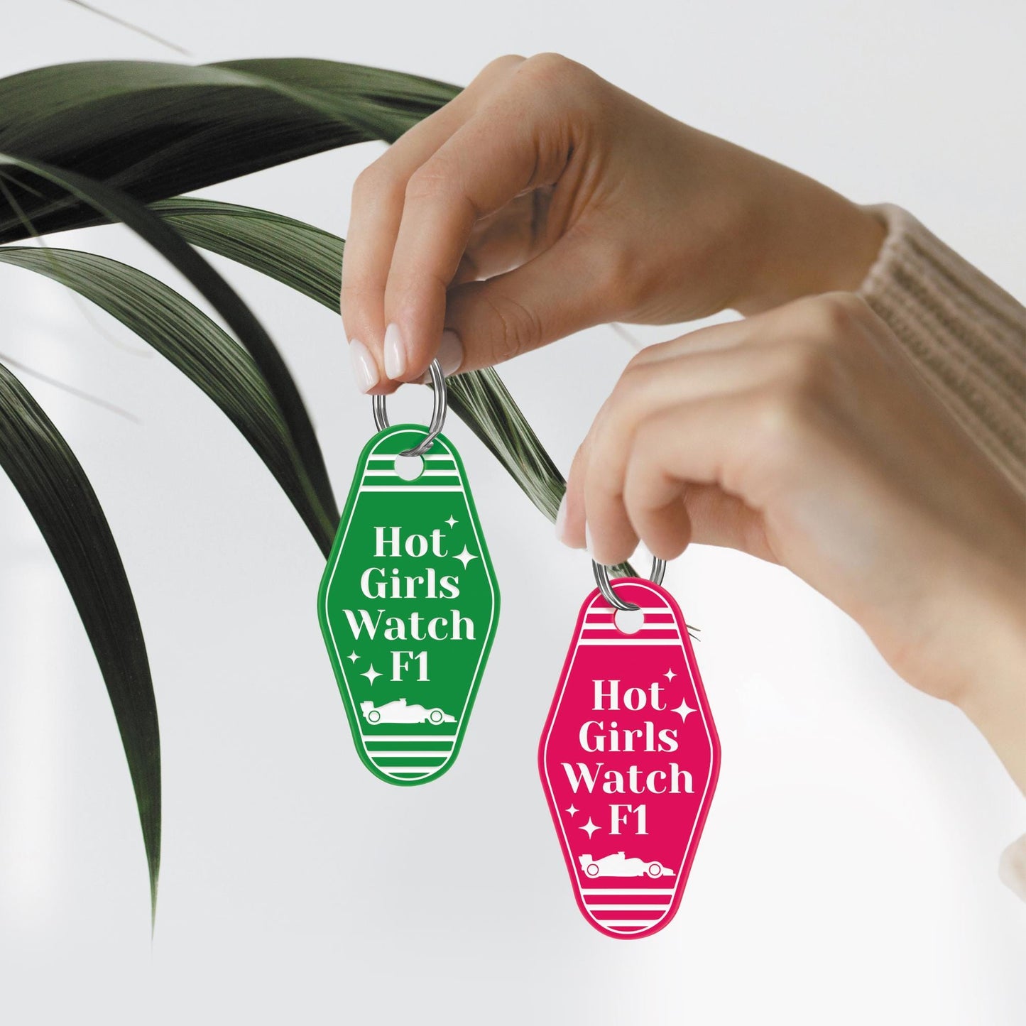 Formula 1 Keyring  Hot Girls Watch F1 Motel-Style Keychain | Racing Gift for Her