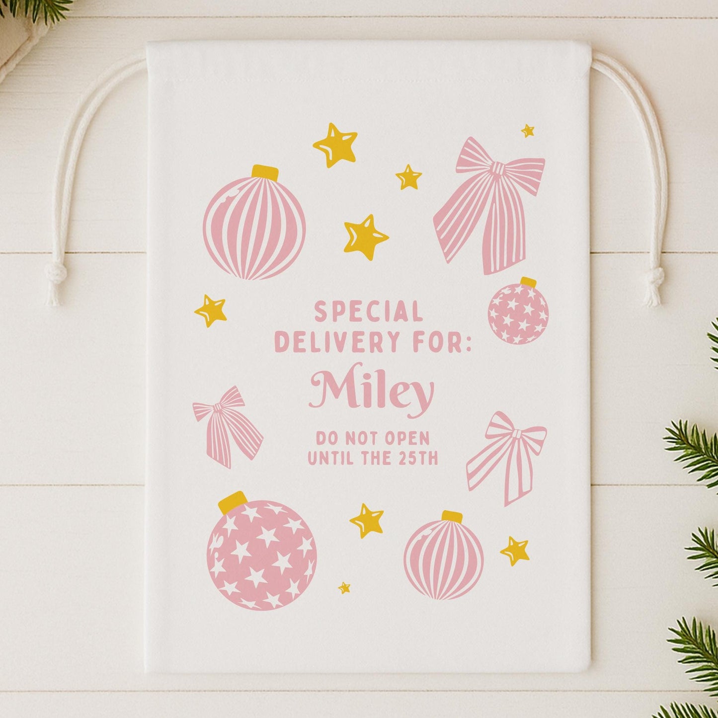 Personalised Christmas Santa Sack  Special Delivery Gift Bag for Girls