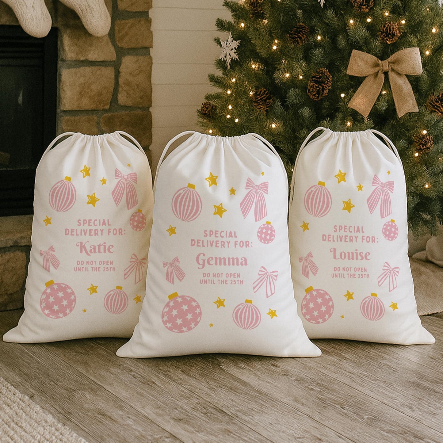Personalised Christmas Santa Sack  Special Delivery Gift Bag for Girls