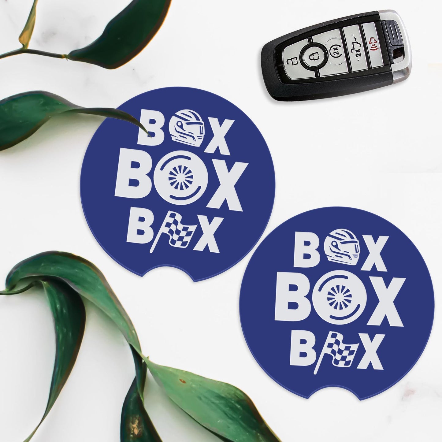 F1 Inspired Car Coaster Set | Box Box | Cup Holder Inserts | Formula 1 Gift