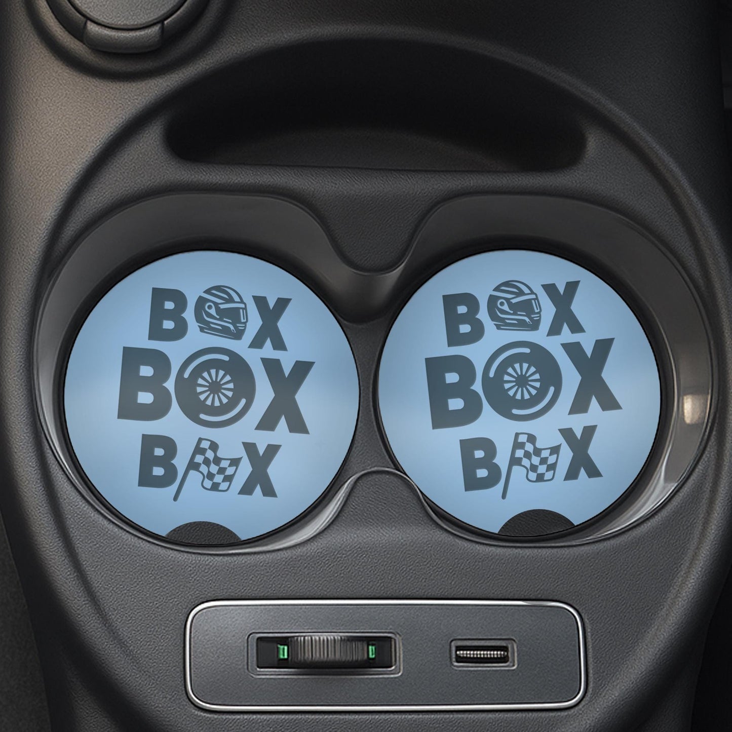 F1 Inspired Car Coaster Set | Box Box | Cup Holder Inserts | Formula 1 Gift