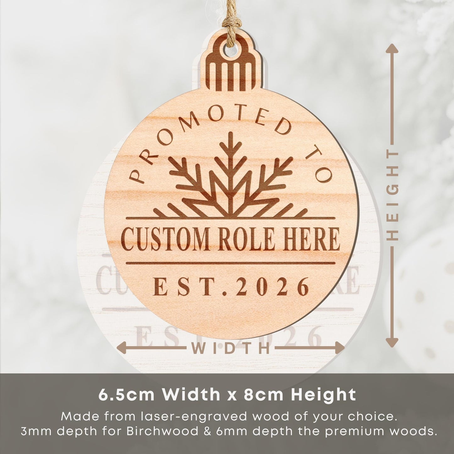 Personalised Baby Announcement Christmas Gift Bauble - Custom Pregnancy Reveal Christmas Ornament