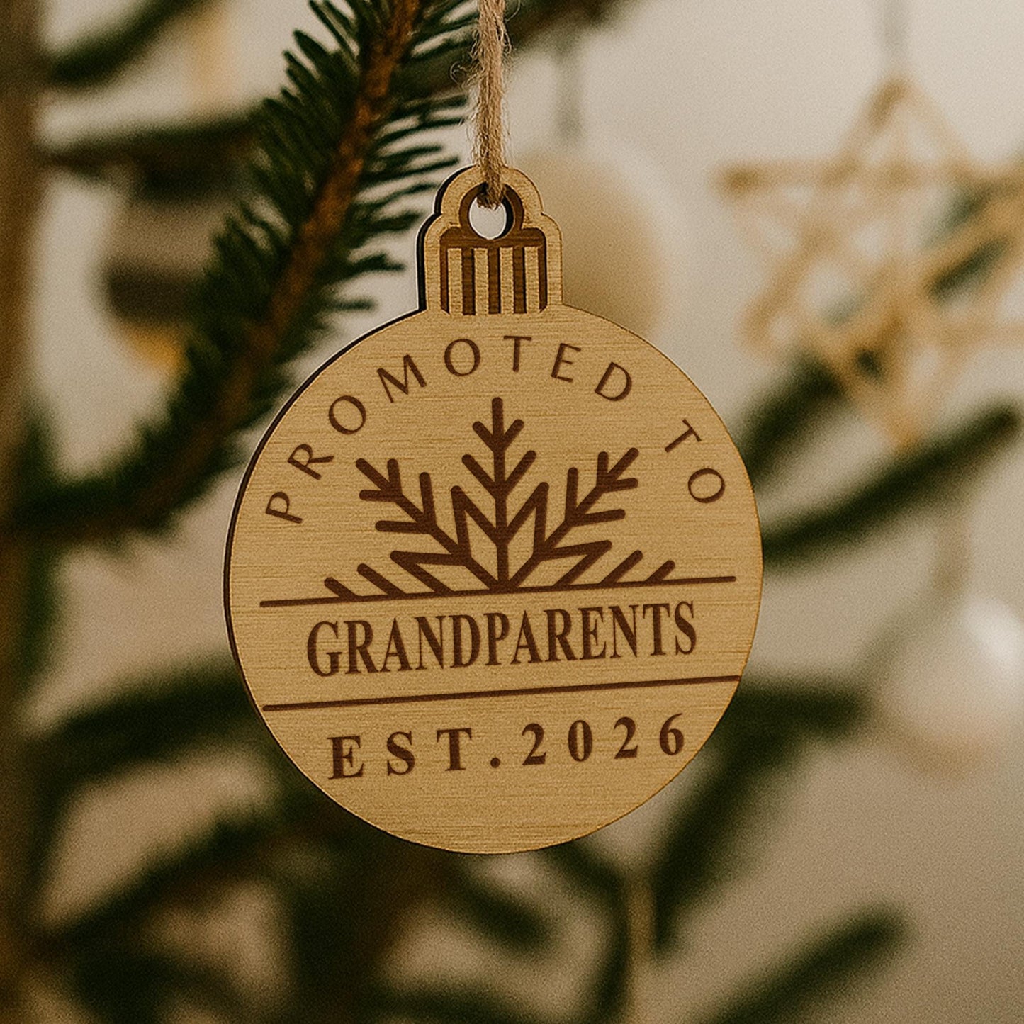 Personalised Baby Announcement Christmas Gift Bauble - Custom Pregnancy Reveal Christmas Ornament