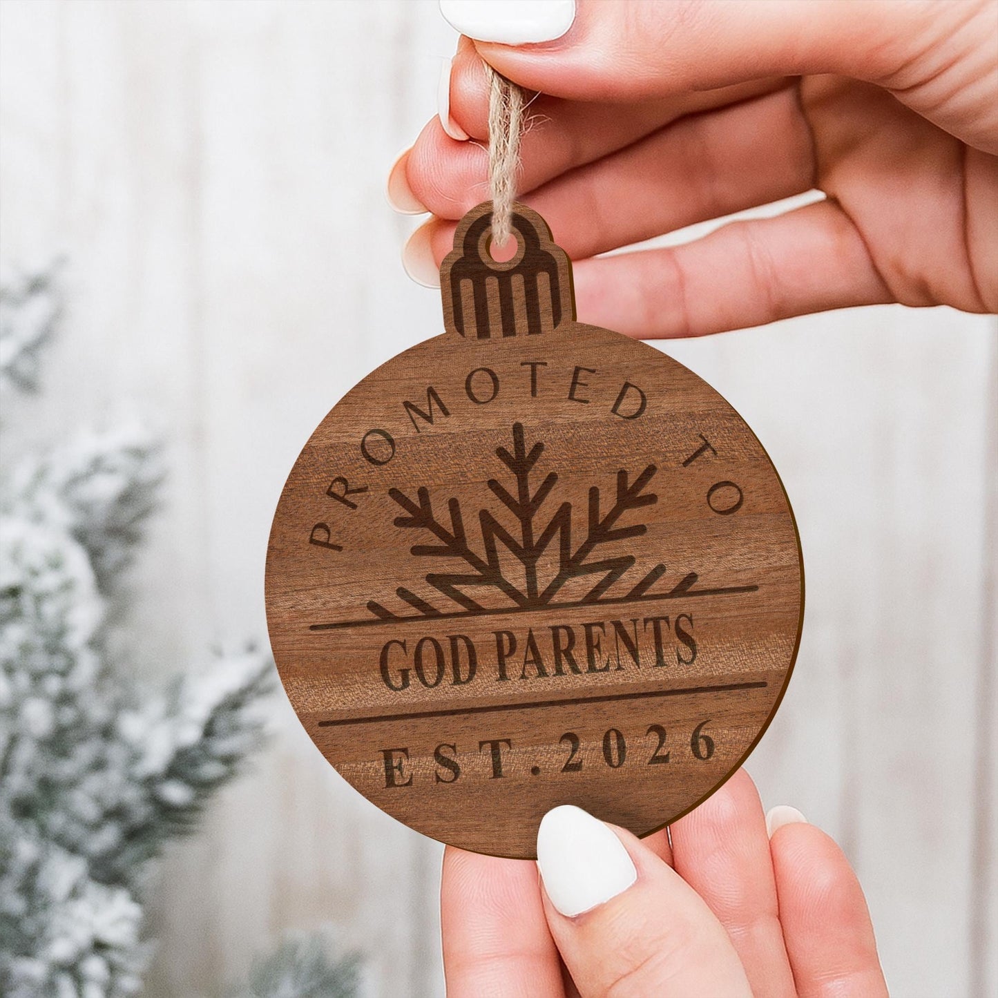 Personalised Baby Announcement Christmas Gift Bauble - Custom Pregnancy Reveal Christmas Ornament