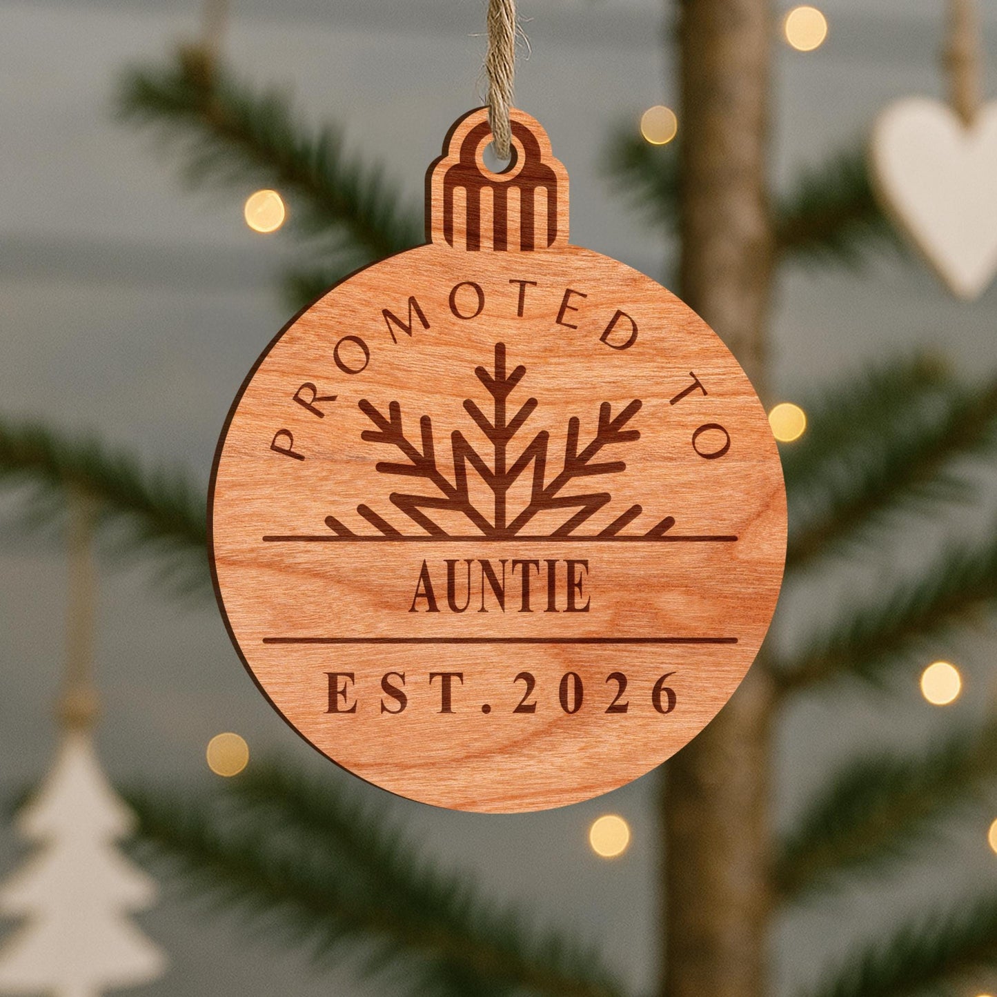 Personalised Baby Announcement Christmas Gift Bauble - Custom Pregnancy Reveal Christmas Ornament