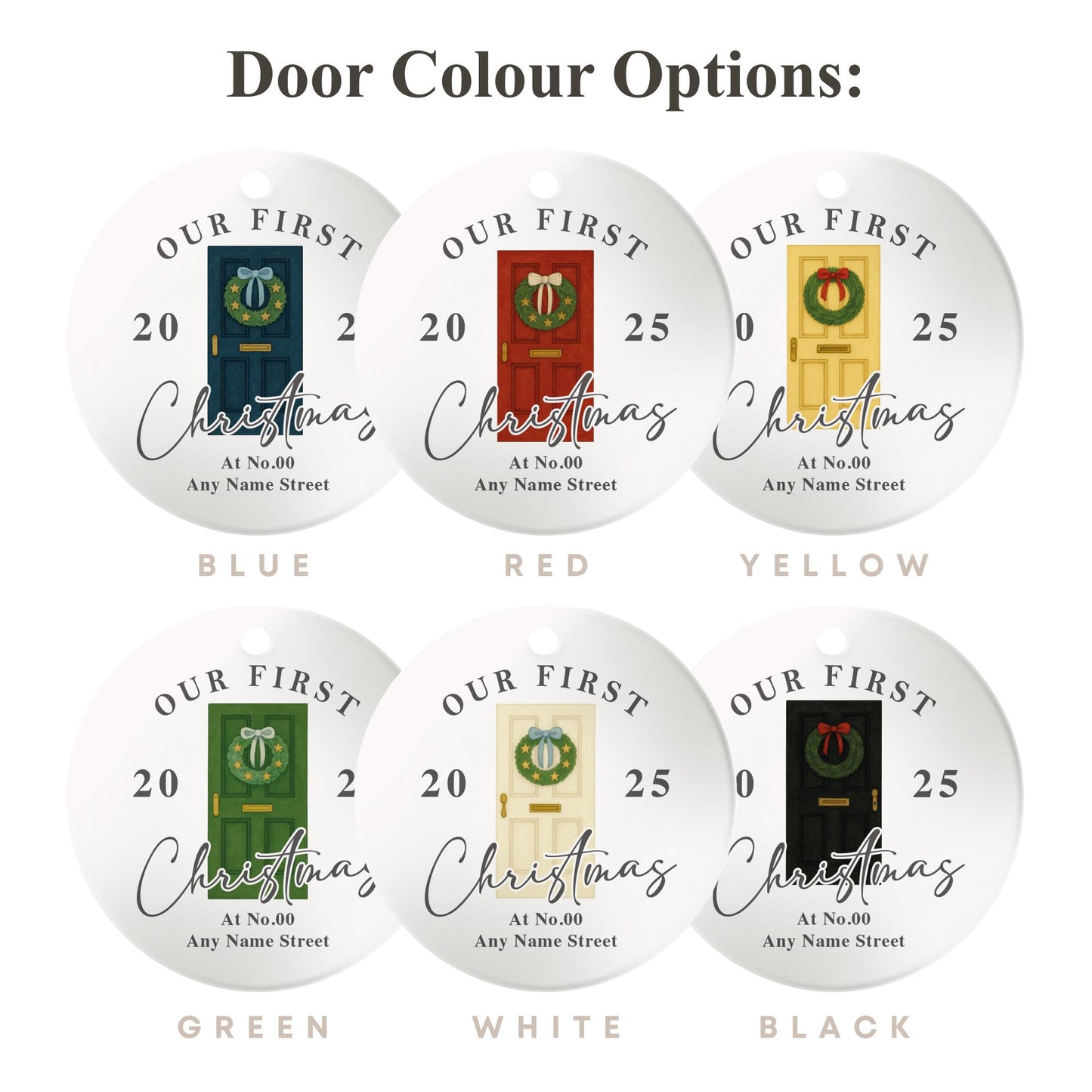 Personalised First Christmas New Home Ornament | Custom Address and Year Bauble | Moving House Gift