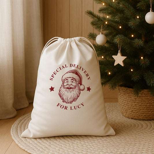 Personalised Santa Sack | Custom Christmas Special Delivery Santa Gift Bag