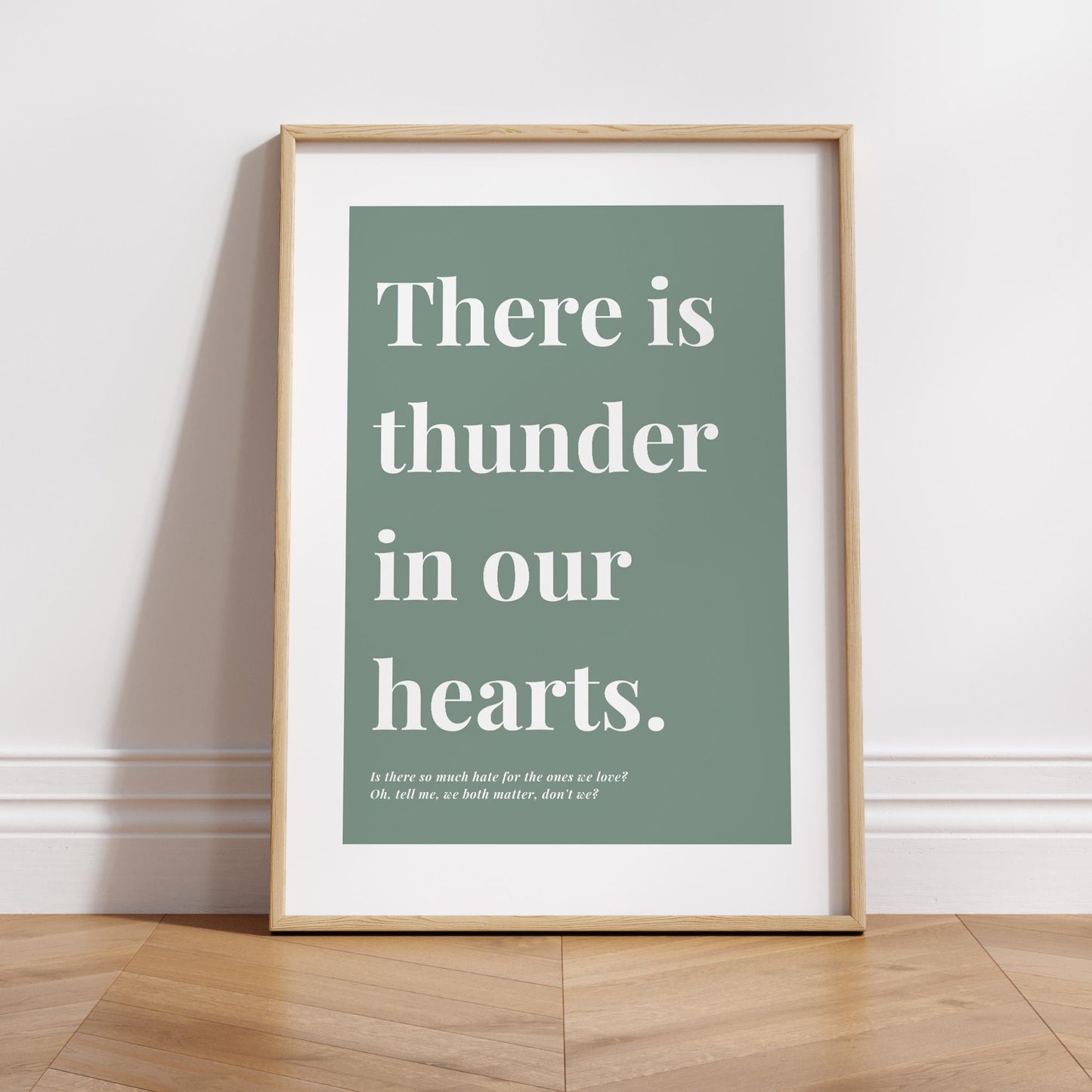 Running Up That Hill Lyric Inspired Print  Minimal Green Wall Art Music Quote Poster