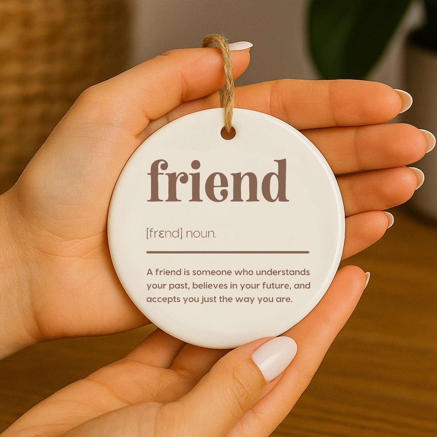 Gift for Friend  Friend Definition Hanging Ornament  Friendship Keepsake