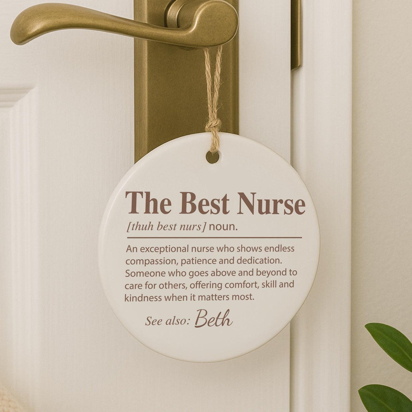 Personalised Nurse Thank You Ornament  The Best Nurse Definition Gift  NHS Appreciation Gift