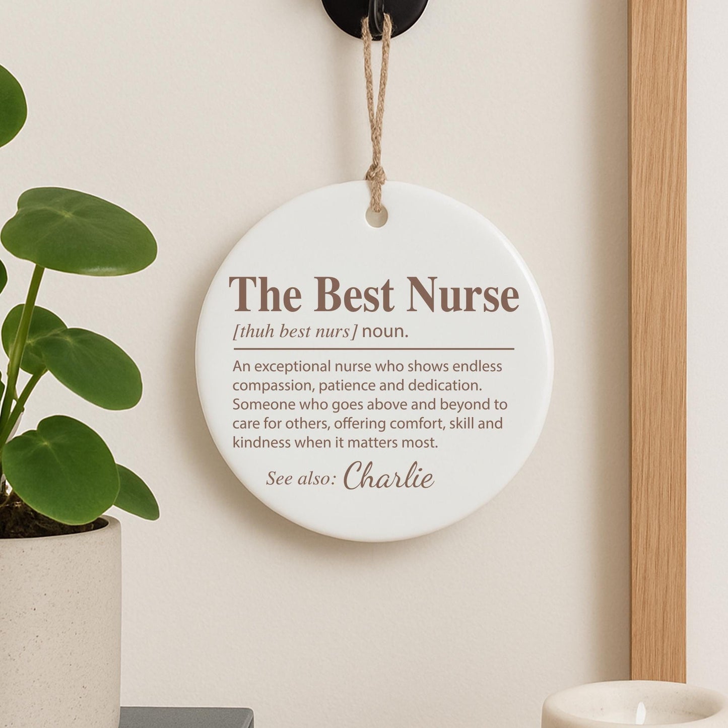 Personalised Nurse Thank You Ornament  The Best Nurse Definition Gift  NHS Appreciation Gift