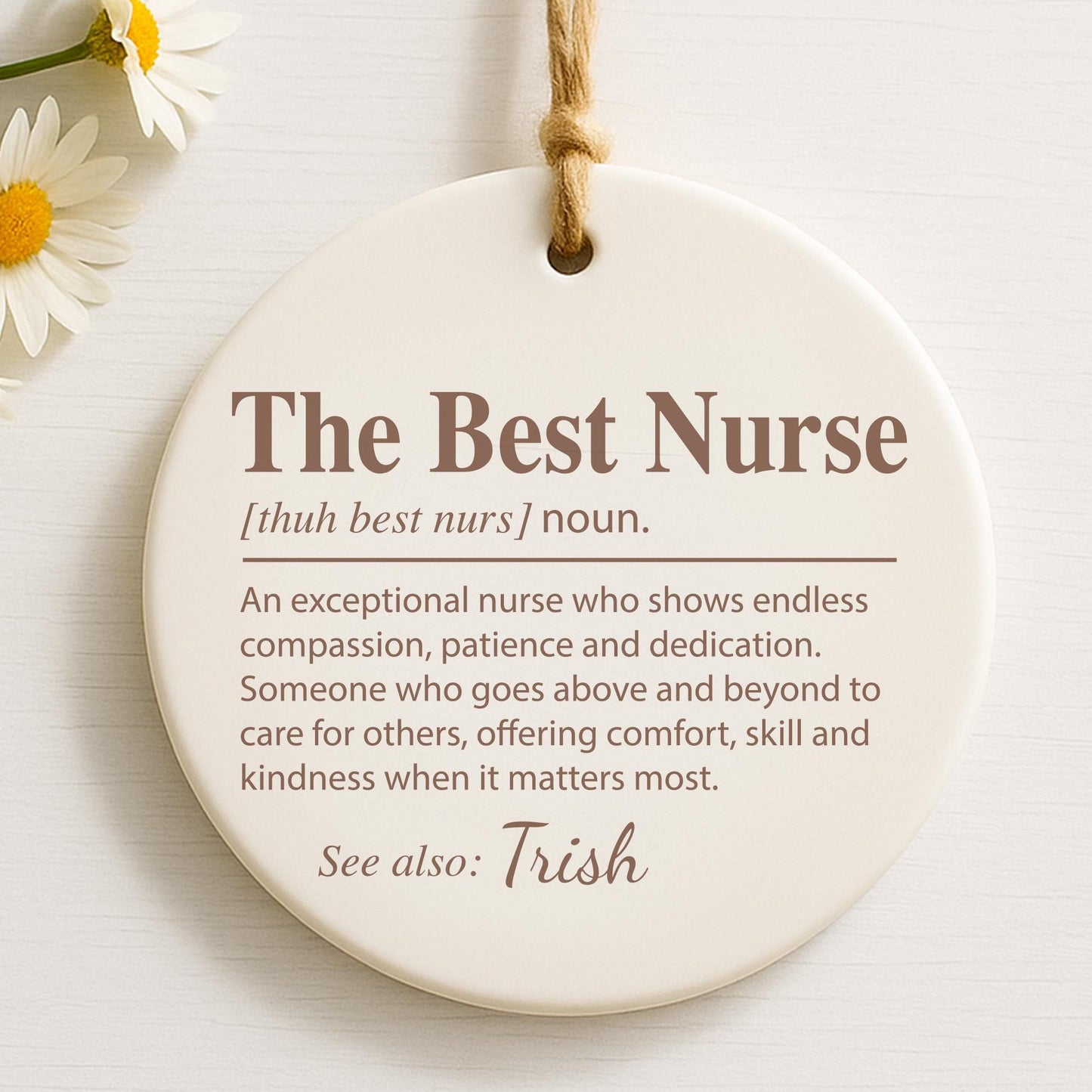 Personalised Nurse Thank You Ornament  The Best Nurse Definition Gift  NHS Appreciation Gift