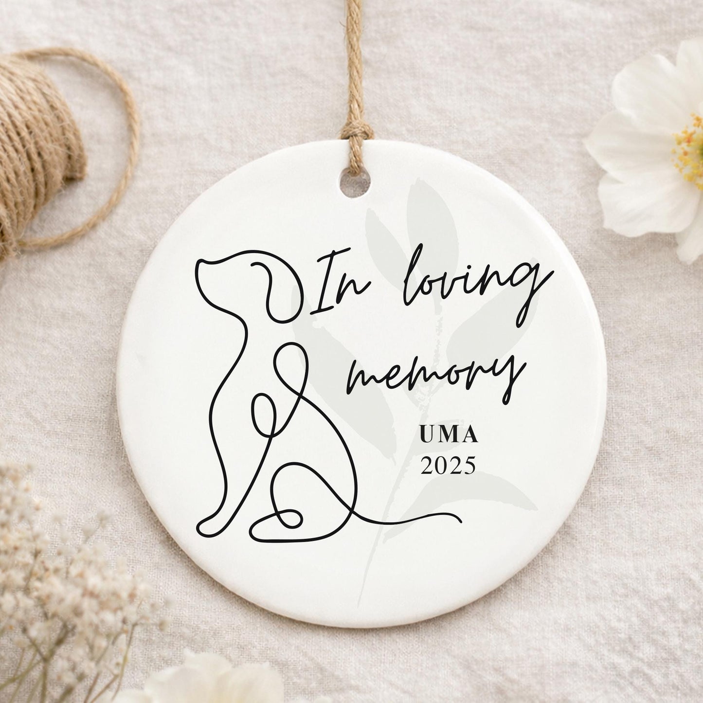 Personalised Dog Memorial Ornament  In Loving Memory Pet Remembrance Keepsake  Sympathy Gift