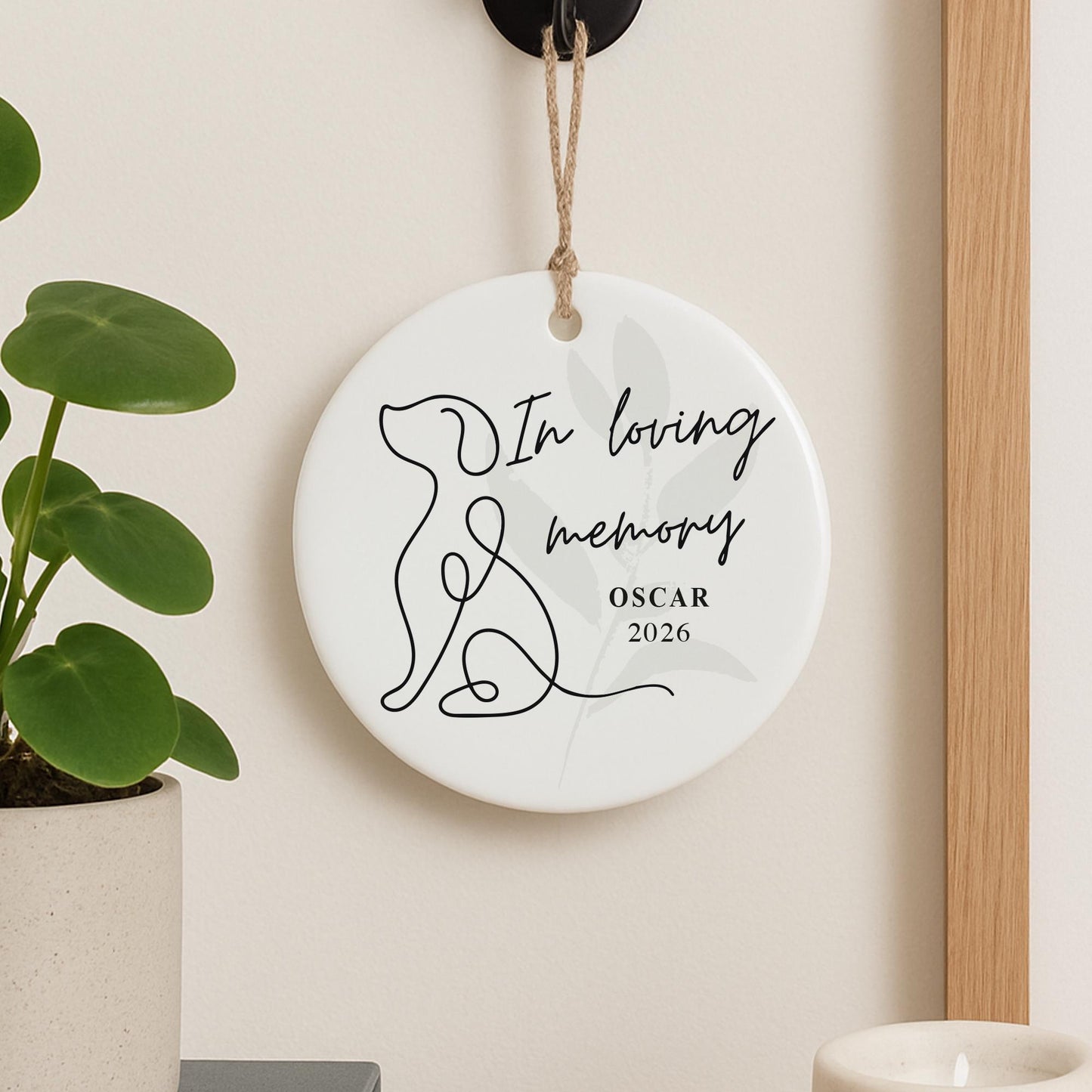 Personalised Dog Memorial Ornament  In Loving Memory Pet Remembrance Keepsake  Sympathy Gift