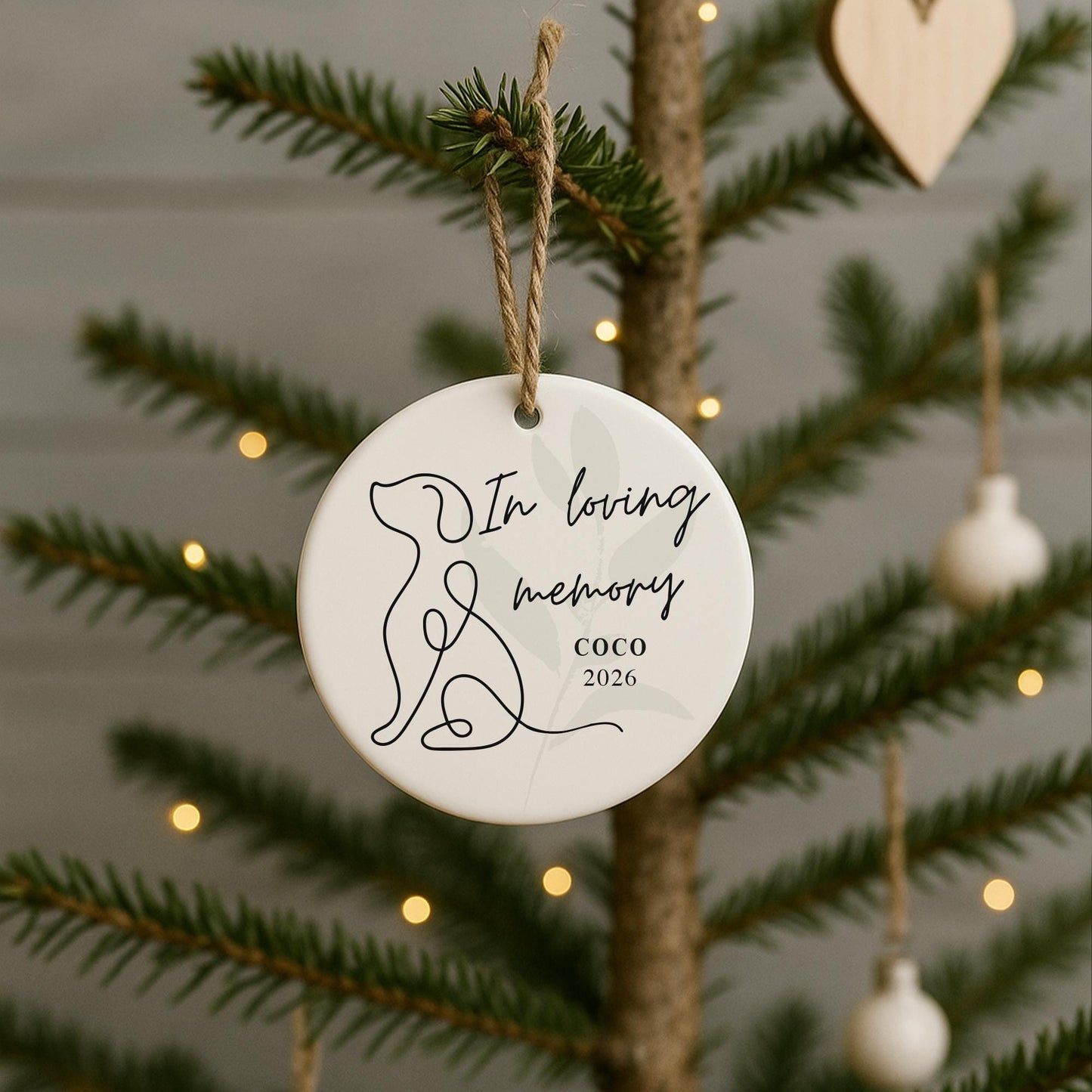 Personalised Dog Memorial Ornament  In Loving Memory Pet Remembrance Keepsake  Sympathy Gift