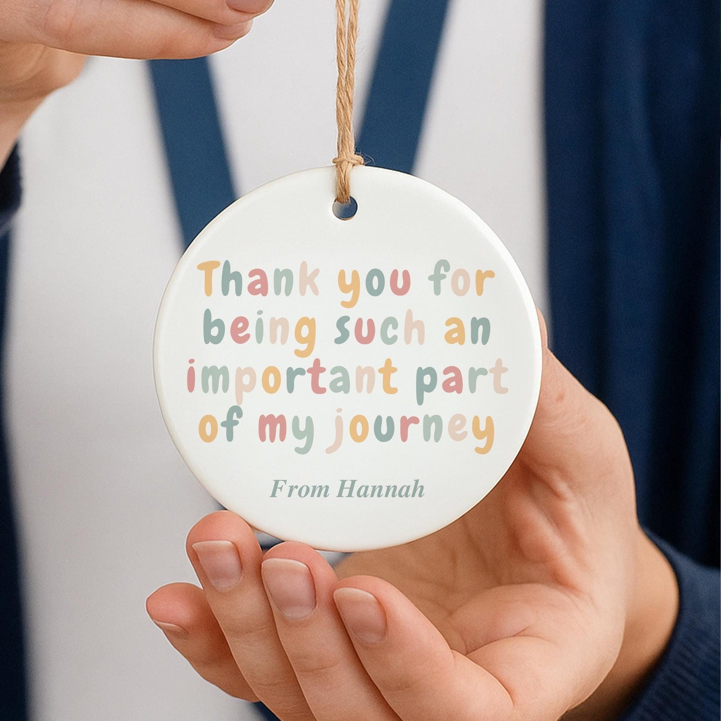 Thank You Teacher Gift  Personalised Important Part of My Journey Ornament
