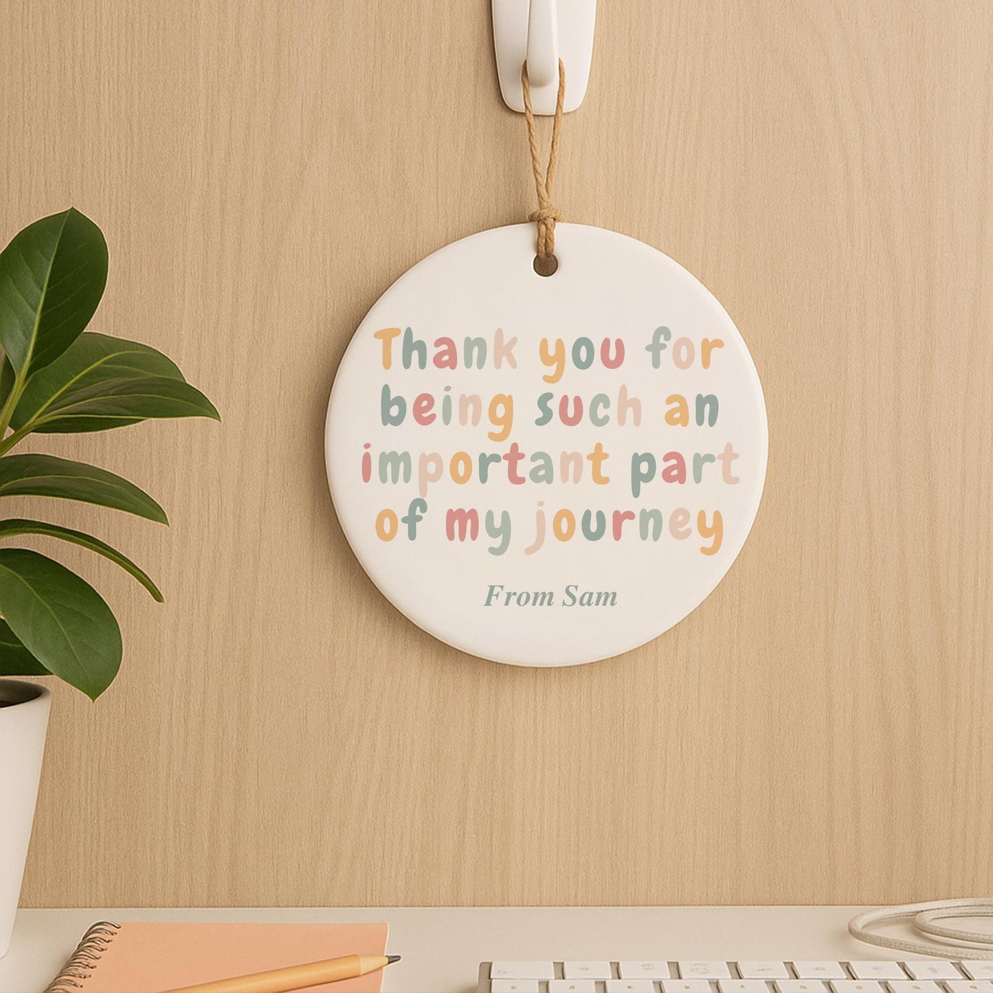 Thank You Teacher Gift  Personalised Important Part of My Journey Ornament