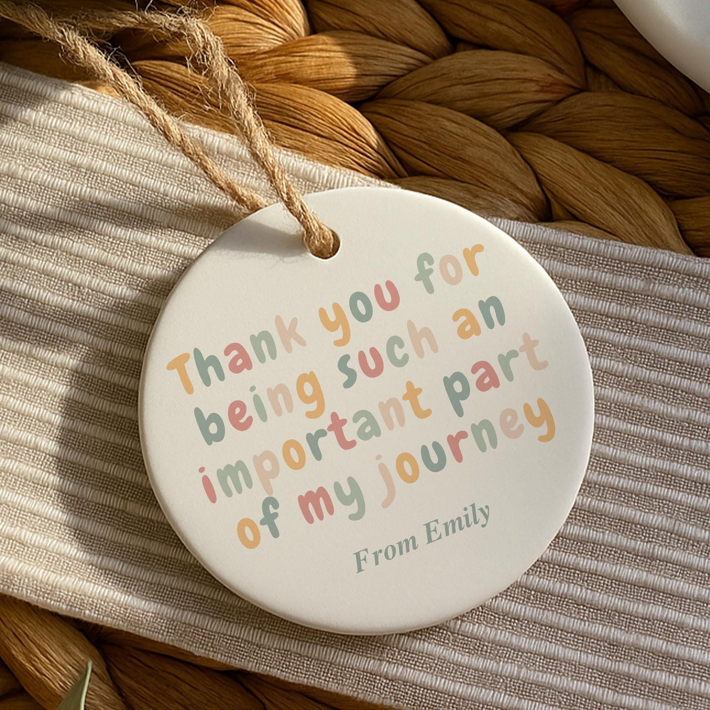 Thank You Teacher Gift  Personalised Important Part of My Journey Ornament