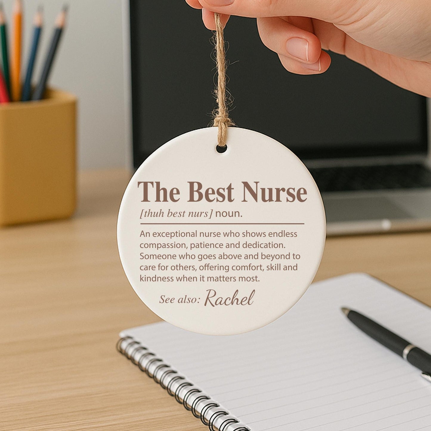 Personalised Nurse Thank You Ornament  The Best Nurse Definition Gift  NHS Appreciation Gift