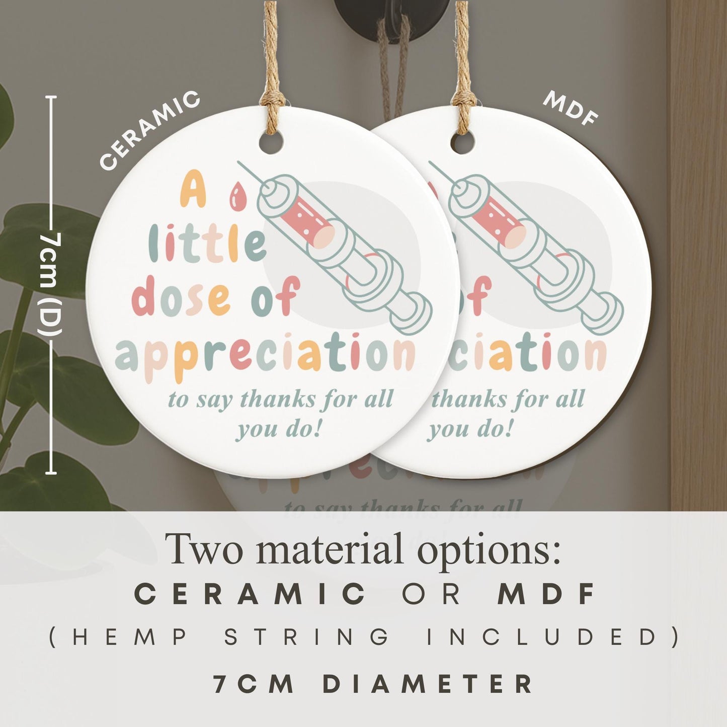 Nurse Thank You Gift Ornament  A Little Dose of Appreciation  NHS Thank You Gift