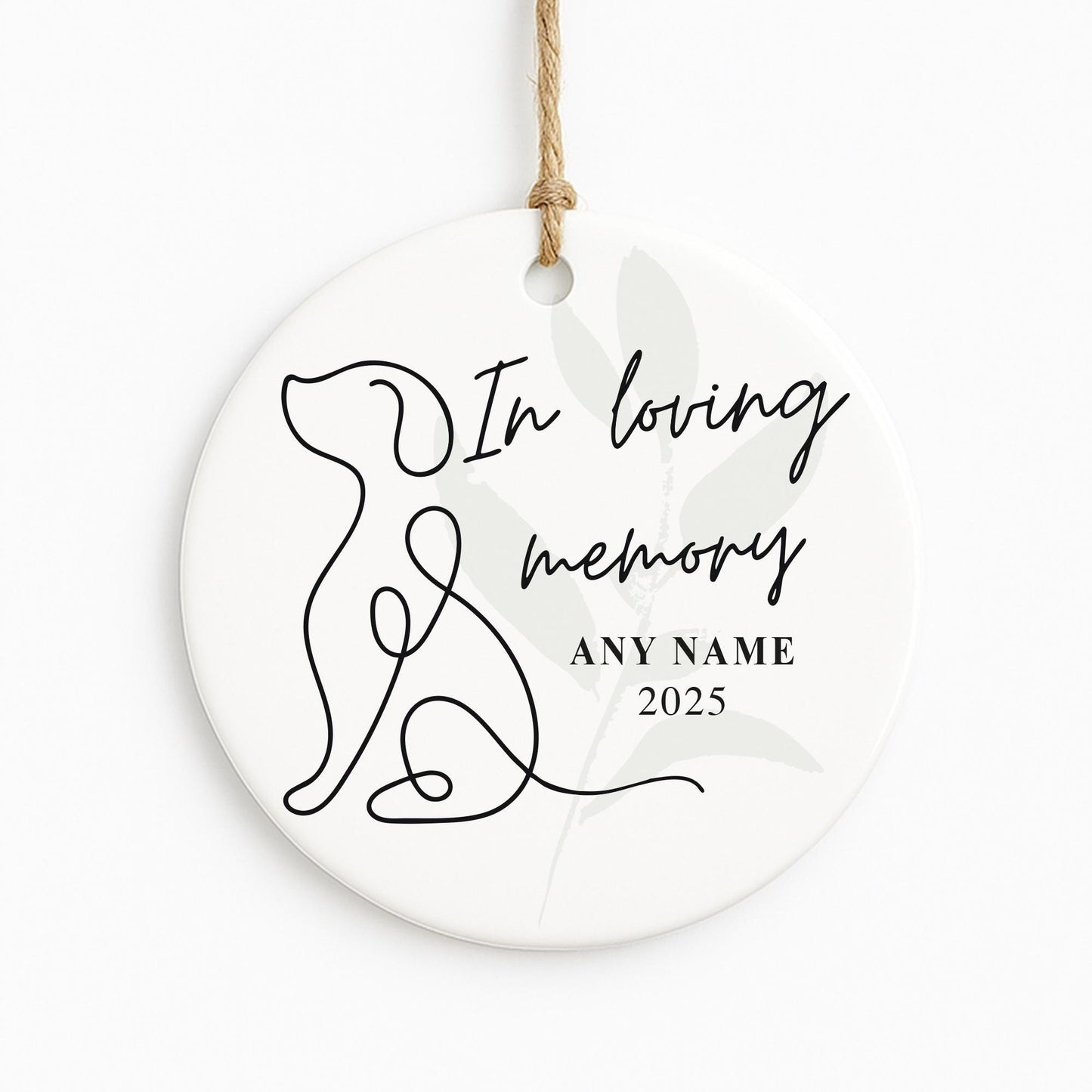 Personalised Dog Memorial Ornament  In Loving Memory Pet Remembrance Keepsake  Sympathy Gift