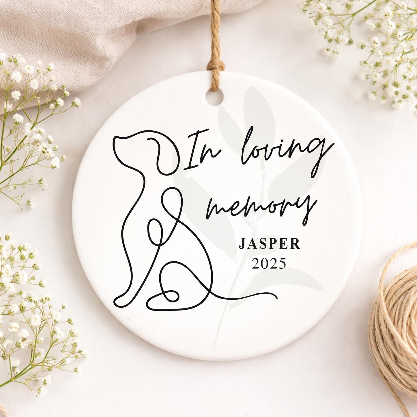 Personalised Dog Memorial Ornament  In Loving Memory Pet Remembrance Keepsake  Sympathy Gift