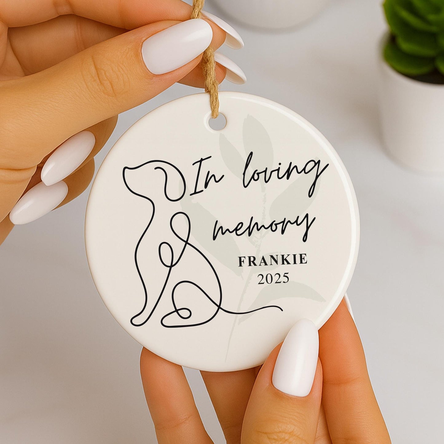 Personalised Dog Memorial Ornament  In Loving Memory Pet Remembrance Keepsake  Sympathy Gift