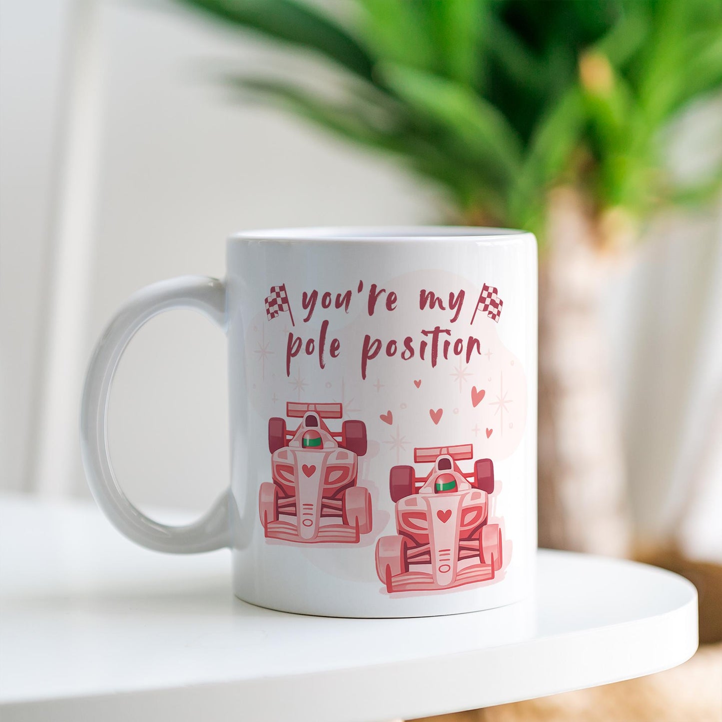 Valentines Formula 1 Mug and Coaster Gift Set | For F1 Lover | 'You're My Pole Position'