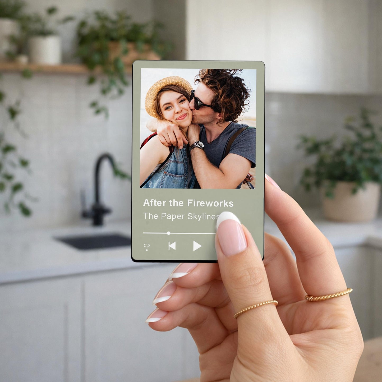 Personalised Photo & Song Magnet | Custom Our Song Music Fridge Gift Couple Keepsake