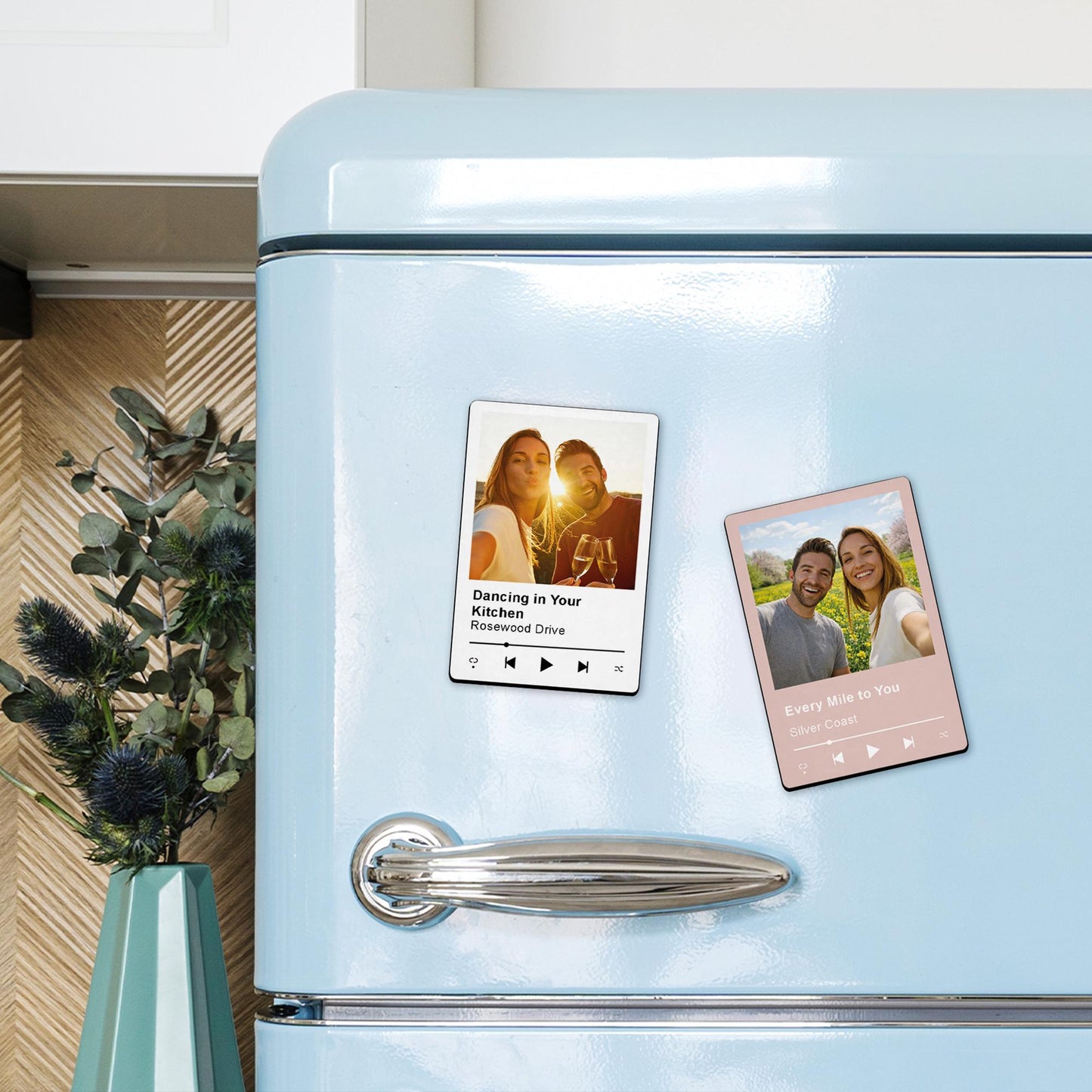 Personalised Photo & Song Magnet | Custom Our Song Music Fridge Gift Couple Keepsake