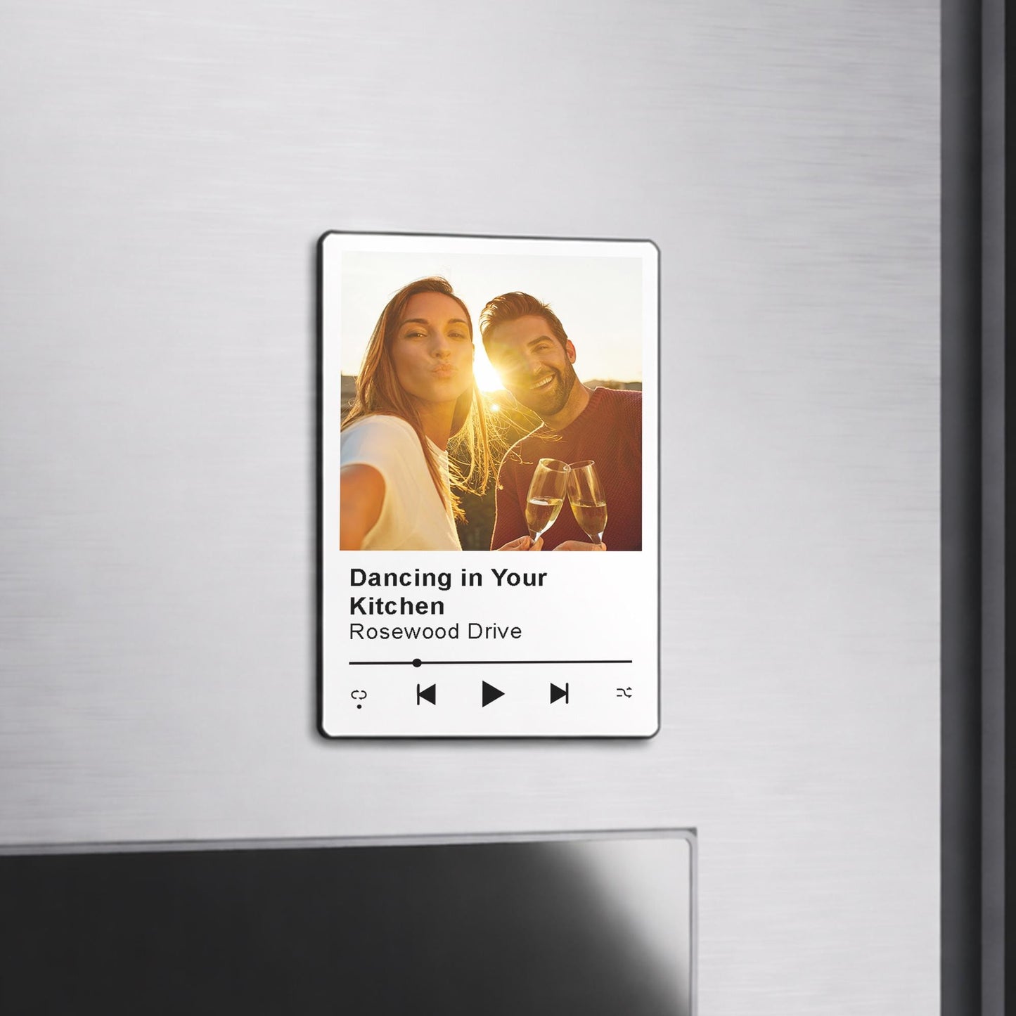 Personalised Photo & Song Magnet | Custom Our Song Music Fridge Gift Couple Keepsake