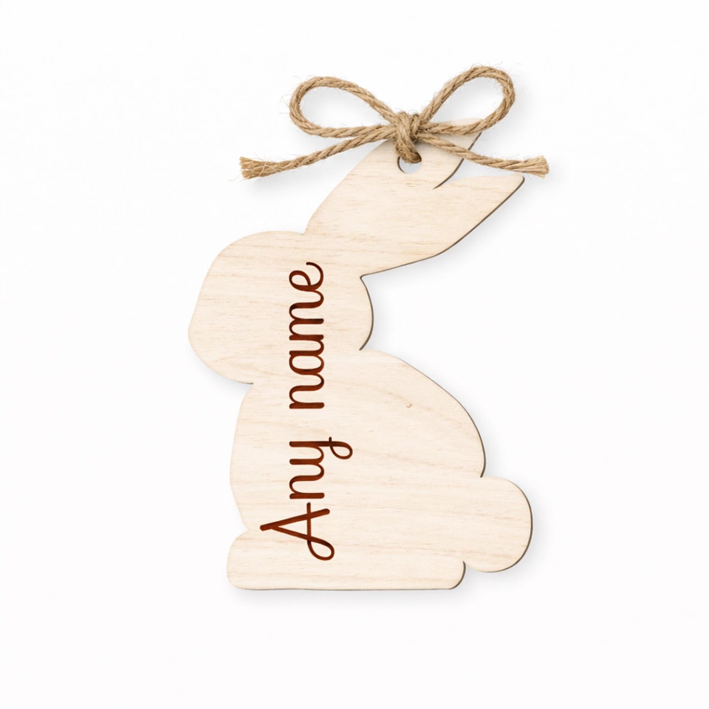 Personalised Easter Bunny Tag | Wooden Easter Basket Name Tag | Custom Easter Gift
