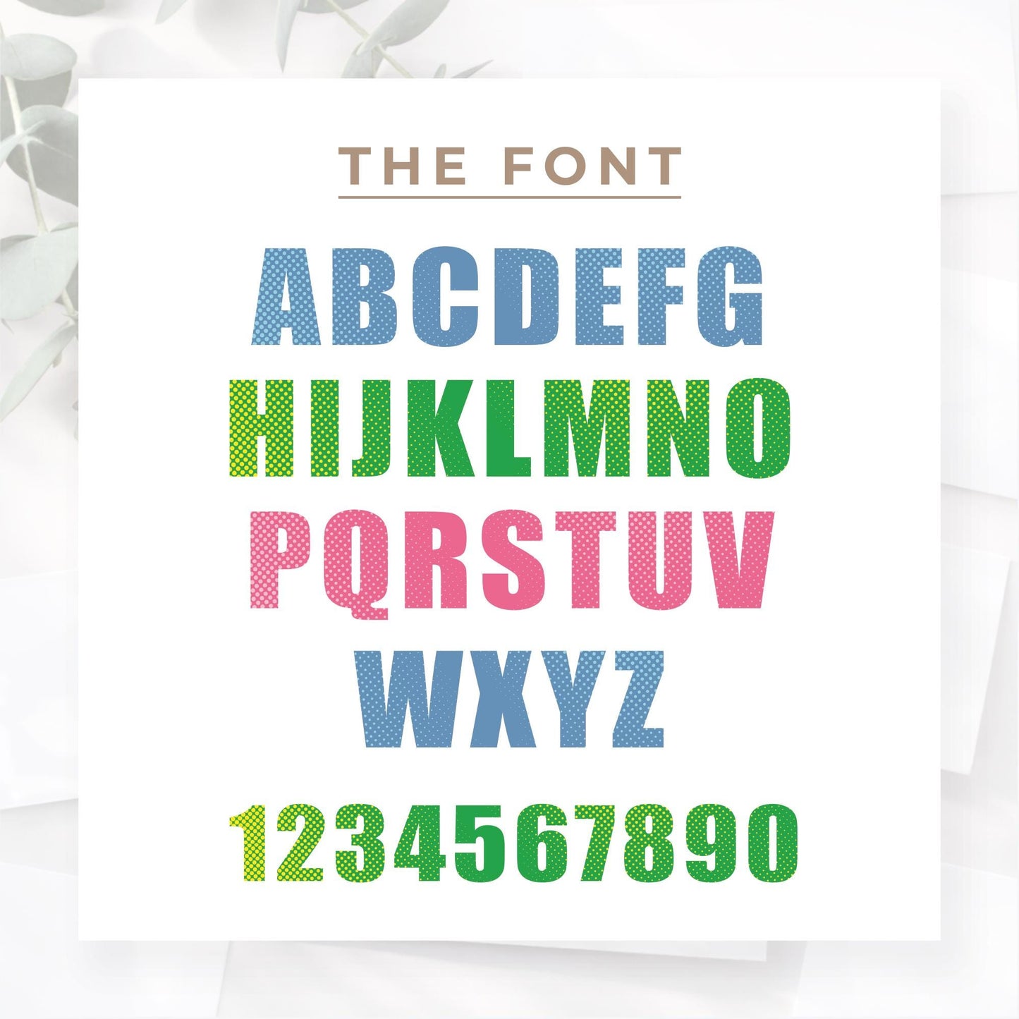 Personalised Name Sticker | Custom Colourful Halftone Vinyl Decal | Waterproof Bottle & Bike Name Label Lettering